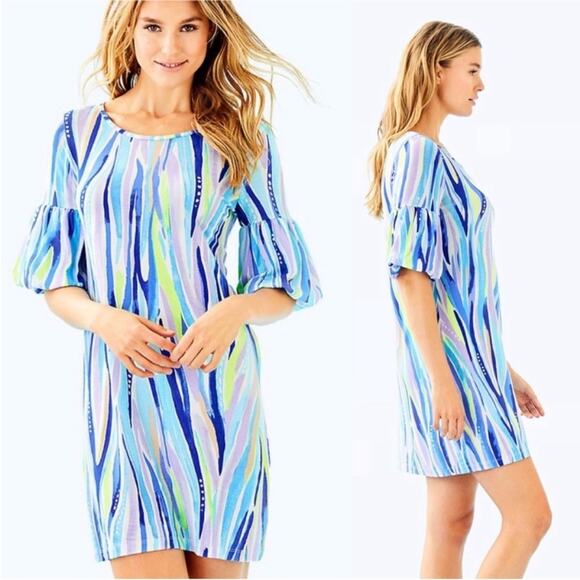 Lilly Pulitzer Dresses & Skirts - Lilly Pulitzer Lindell Dress Shore Perfection Blue Teal Size XS
